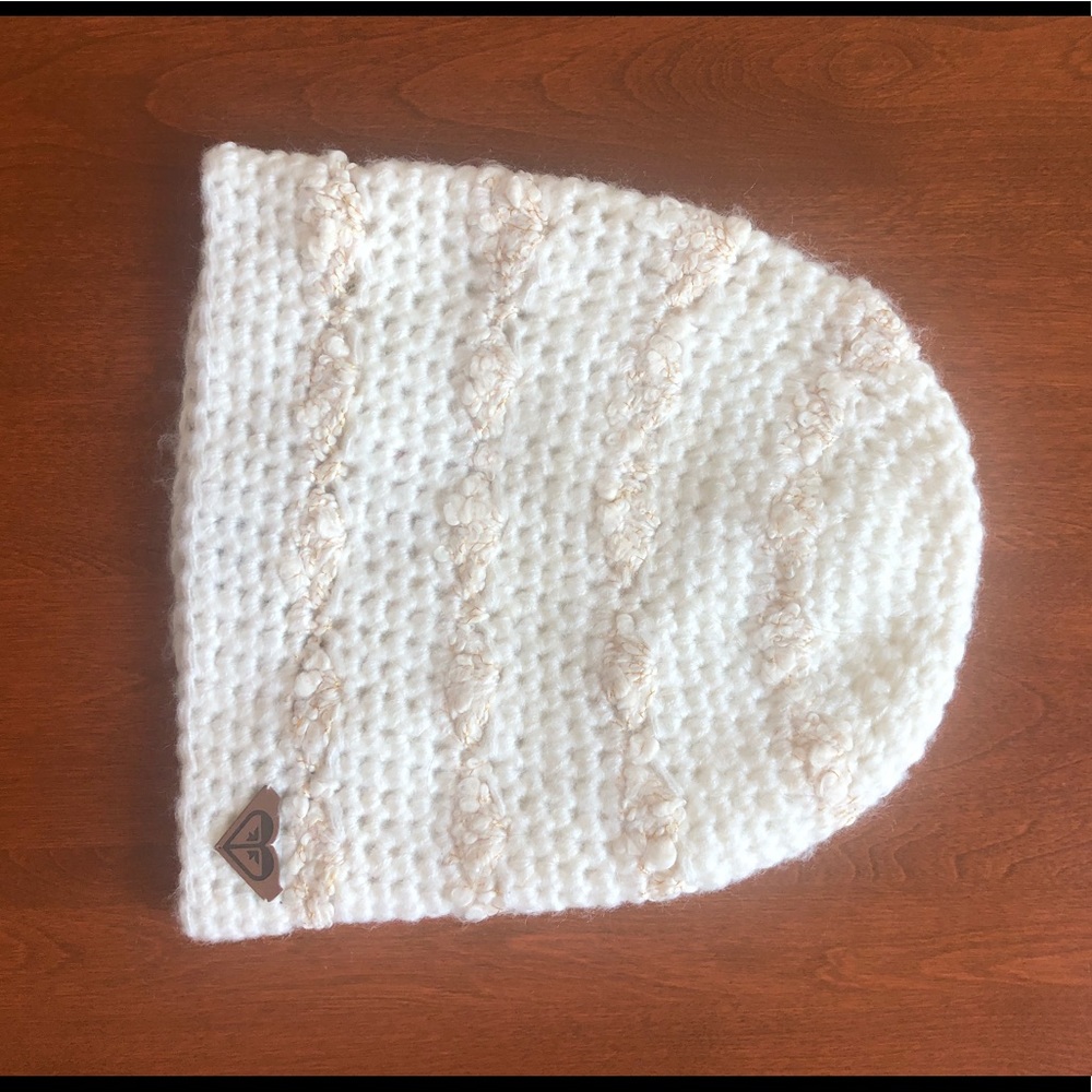 Roxy White/gold Beanie